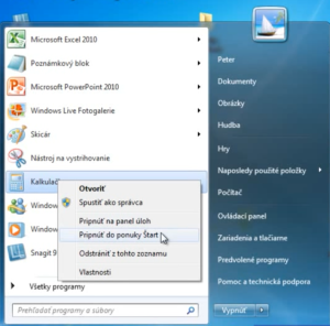 Windows7 pripnutie programu na panel úloh